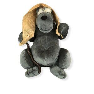 Vintage 80s Heartline Hallmark Plush Methuselah Bear Old Man Over The Hill